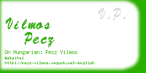 vilmos pecz business card